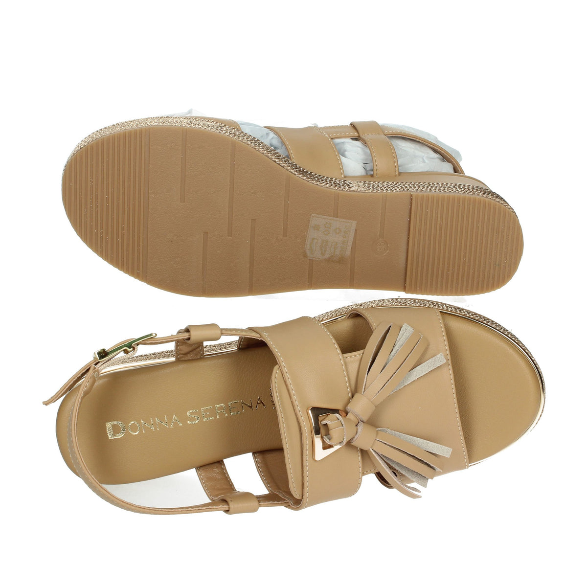 DONNA SERENA Donna Sandali con zeppa 165694DM Cuoio