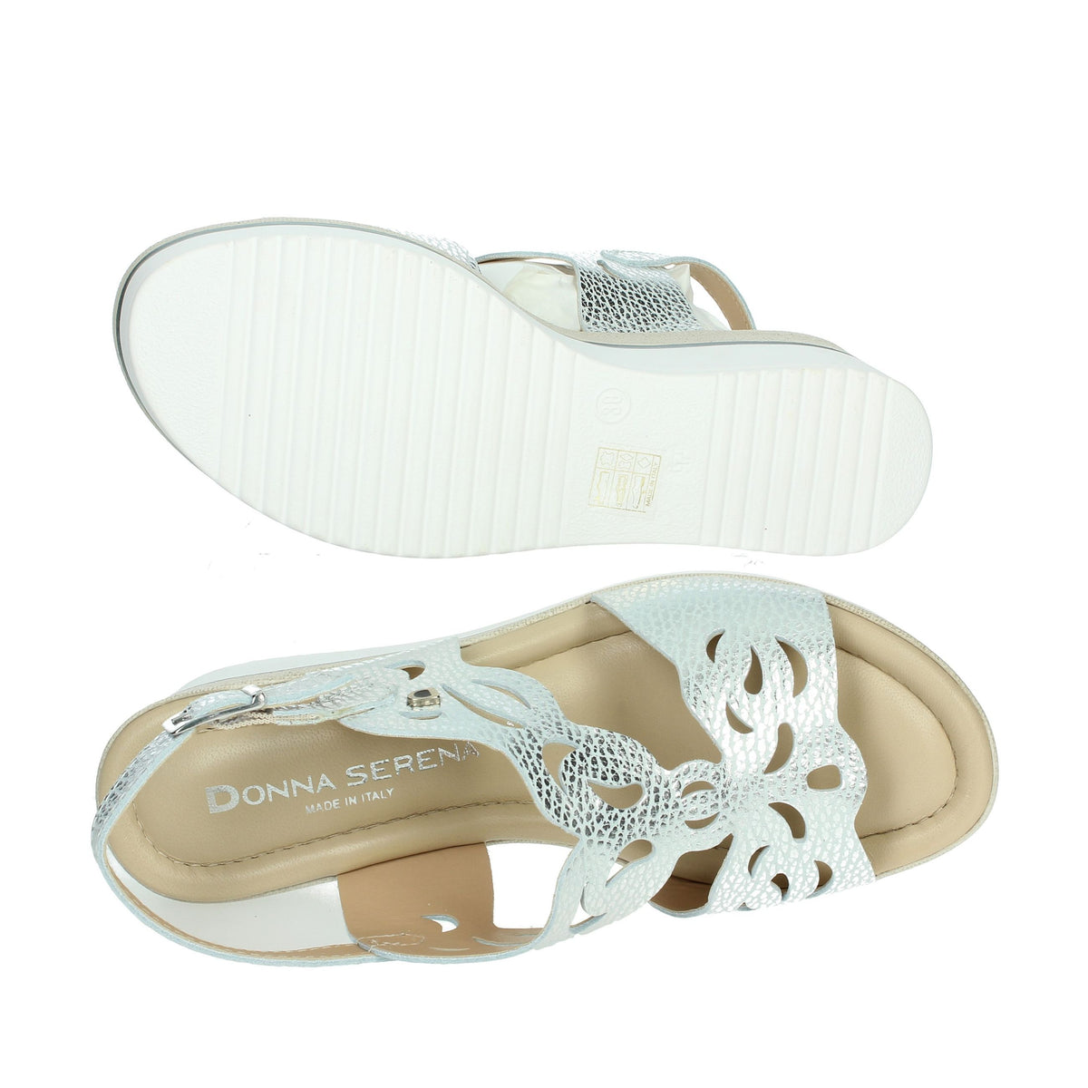 DONNA SERENA Donna Sandali con zeppa 195218DP Argento