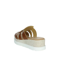 DONNA SERENA Donna Ciabatte con zeppa 255684DP Cuoio