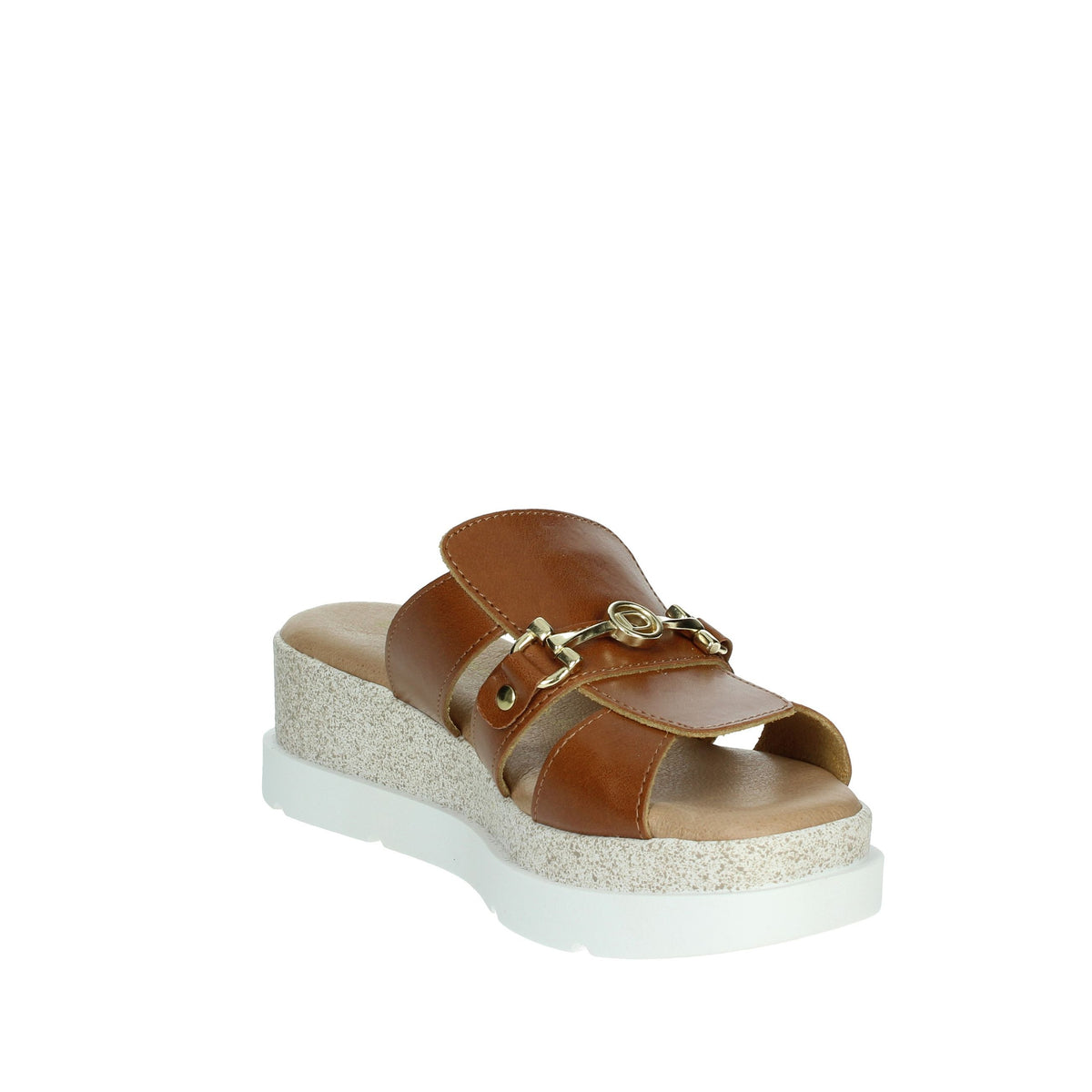 DONNA SERENA Donna Ciabatte con zeppa 255684DP Cuoio