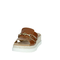 DONNA SERENA Donna Ciabatte con zeppa 255684DP Cuoio
