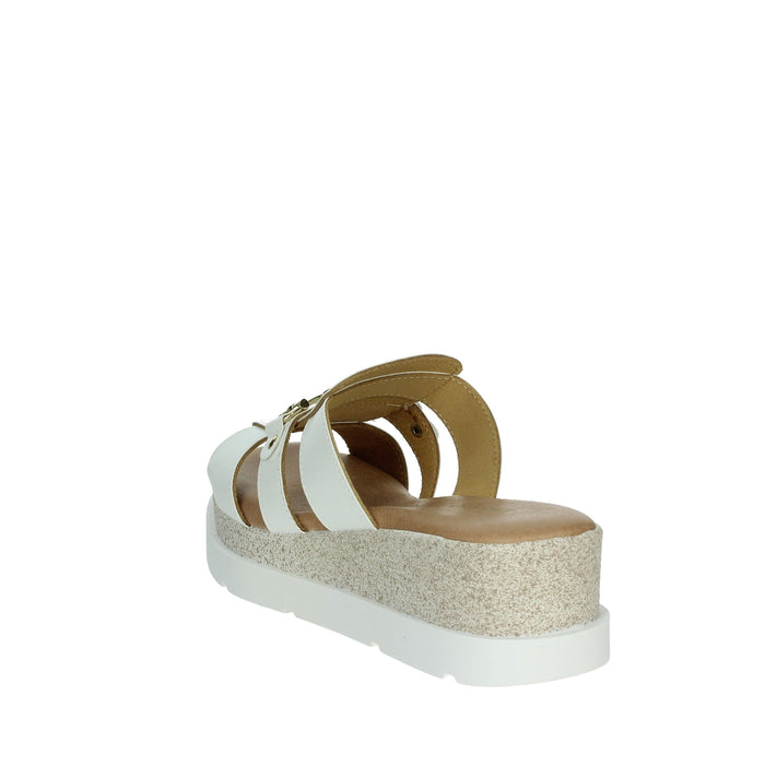 DONNA SERENA Donna Ciabatte con zeppa 255684DP Bianco