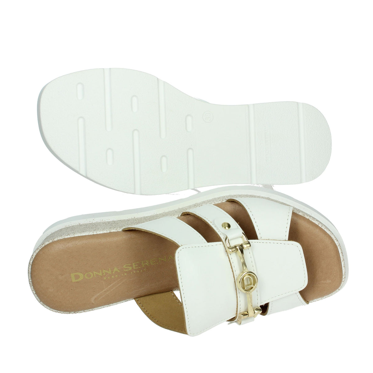 DONNA SERENA Donna Ciabatte con zeppa 255684DP Bianco