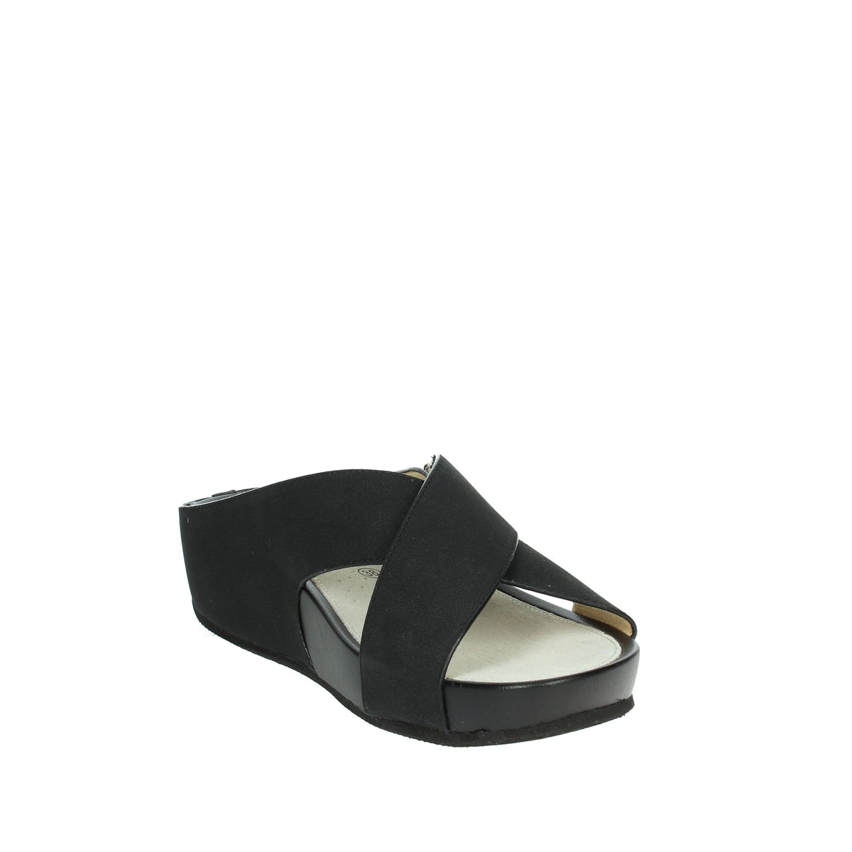 GRUNLAND Donna Ciabatte con zeppa CI1580-C9 Nero