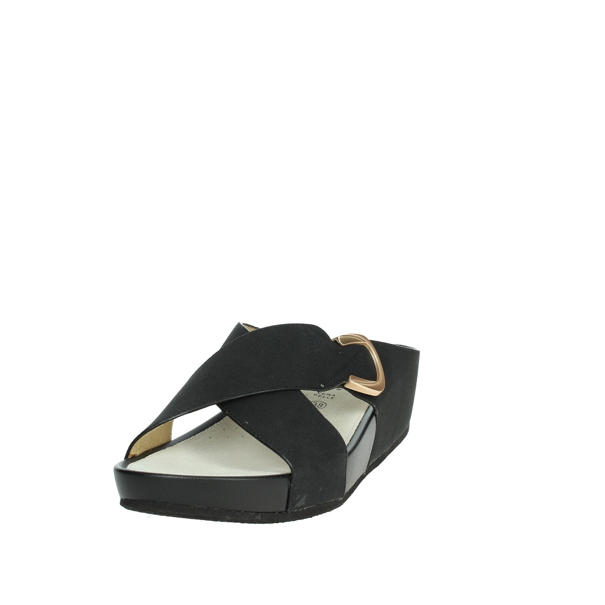 GRUNLAND Donna Ciabatte con zeppa CI1580-C9 Nero