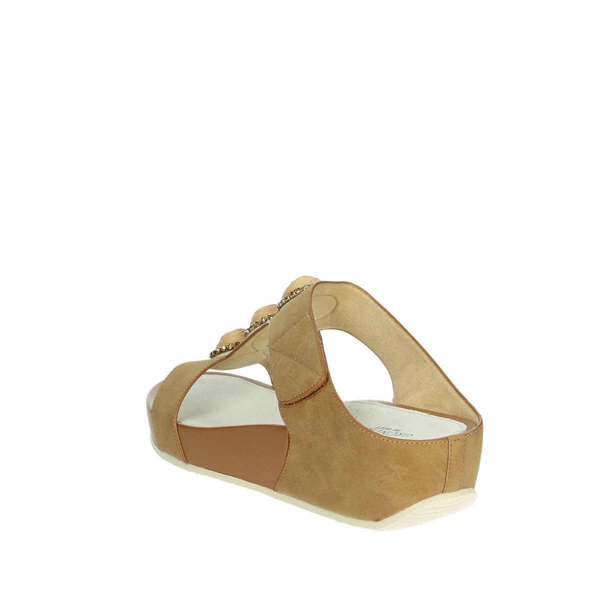 GRUNLAND Donna Ciabatte con zeppa CI0881-C9 Cuoio