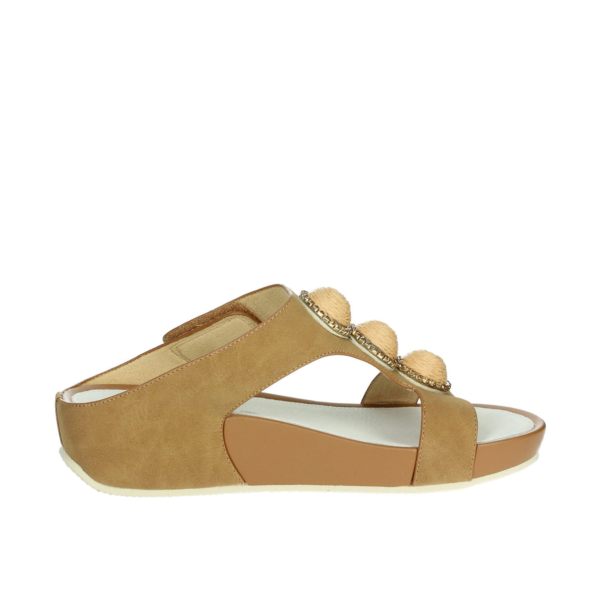 GRUNLAND Donna Ciabatte con zeppa CI0881-C9 Cuoio