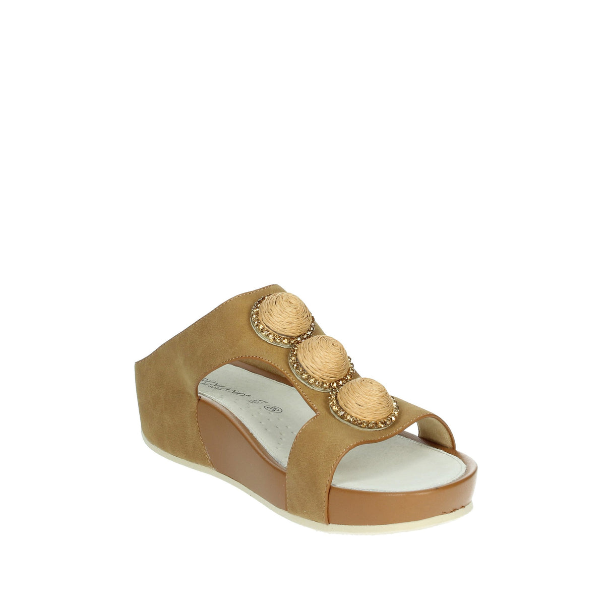 GRUNLAND Donna Ciabatte con zeppa CI0881-C9 Cuoio
