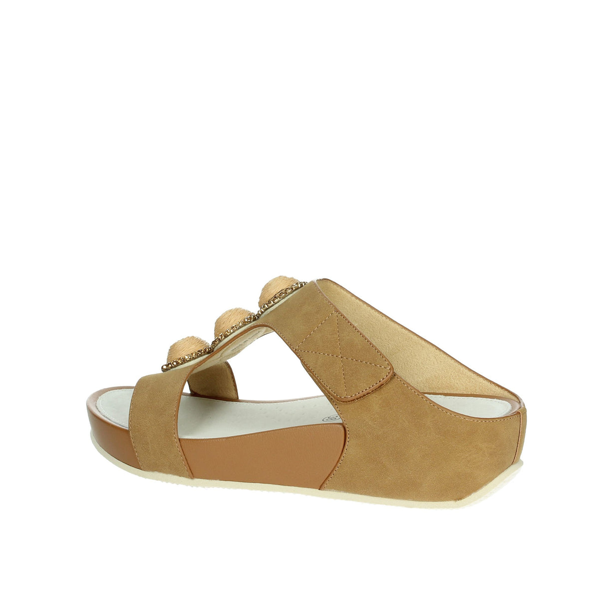 GRUNLAND Donna Ciabatte con zeppa CI0881-C9 Cuoio