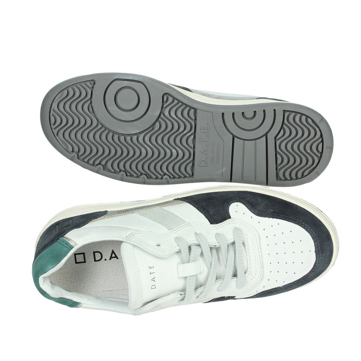 D.A.T.E. Donna Sneakers bassa W411-C2-VC-WG Bianco/Blu