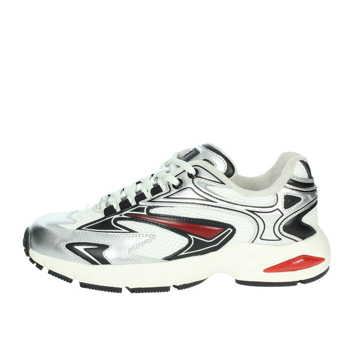 D.A.T.E. Donna Sneakers bassa W411-SN-SL-WS Bianco/Argento