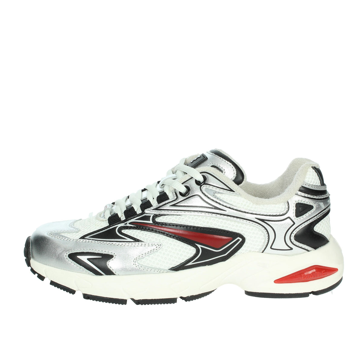 D.A.T.E. Donna Sneakers bassa W411-SN-SL-WS Bianco/Argento