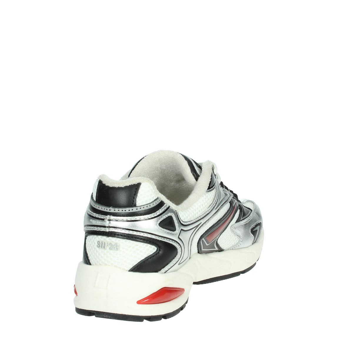 D.A.T.E. Donna Sneakers bassa W411-SN-SL-WS Bianco/Argento