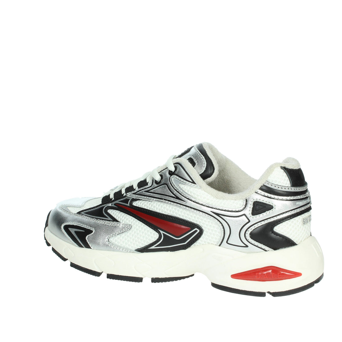 D.A.T.E. Donna Sneakers bassa W411-SN-SL-WS Bianco/Argento