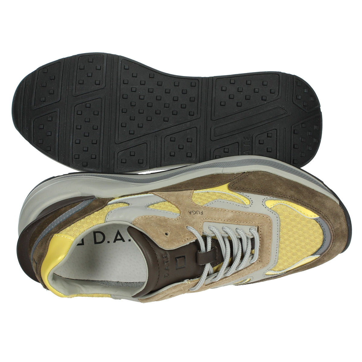 D.A.T.E. Uomo Sneakers bassa M411-FG-CO-YE Marrone