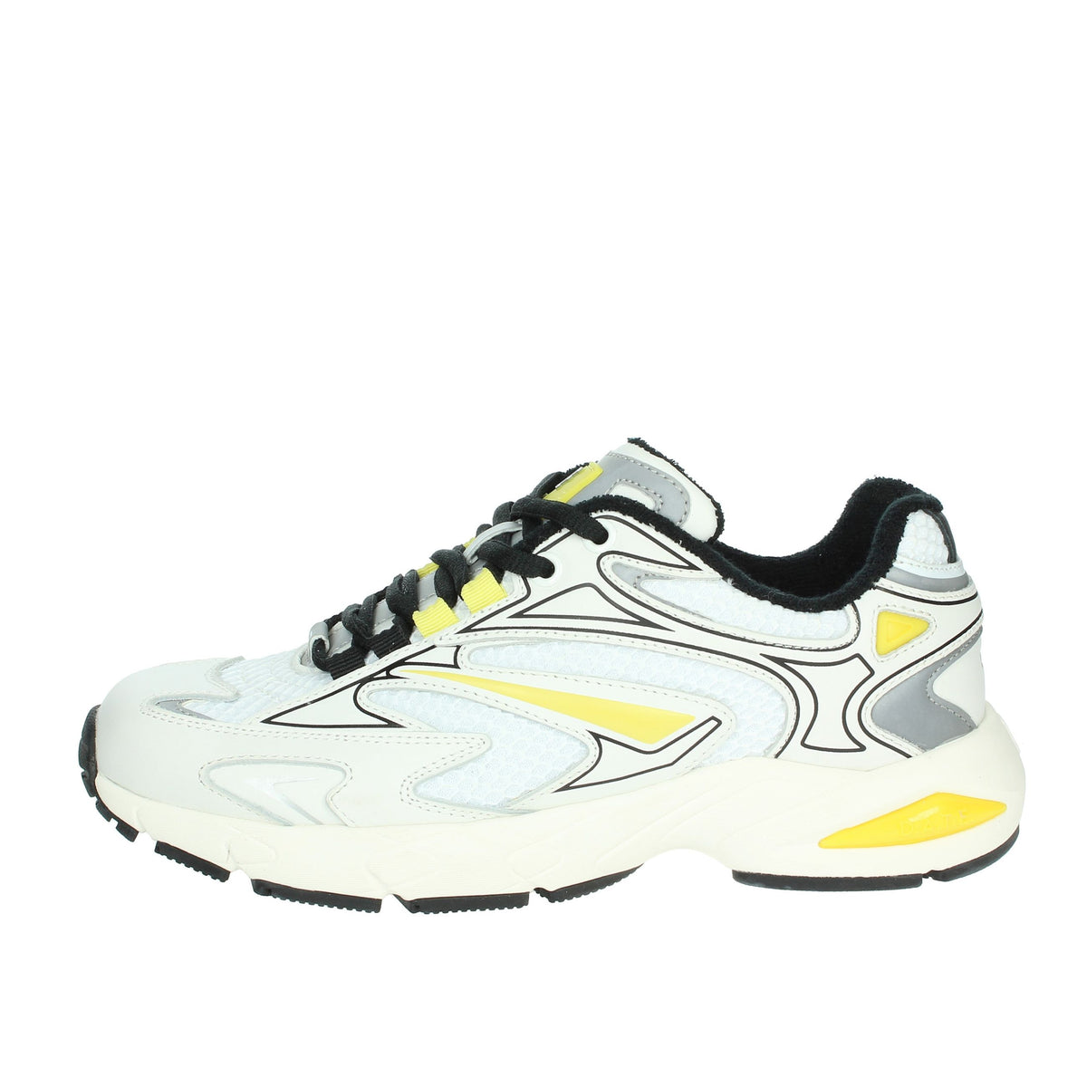 D.A.T.E. Uomo Sneakers bassa M411-SN-NX-HY Bianco/Giallo