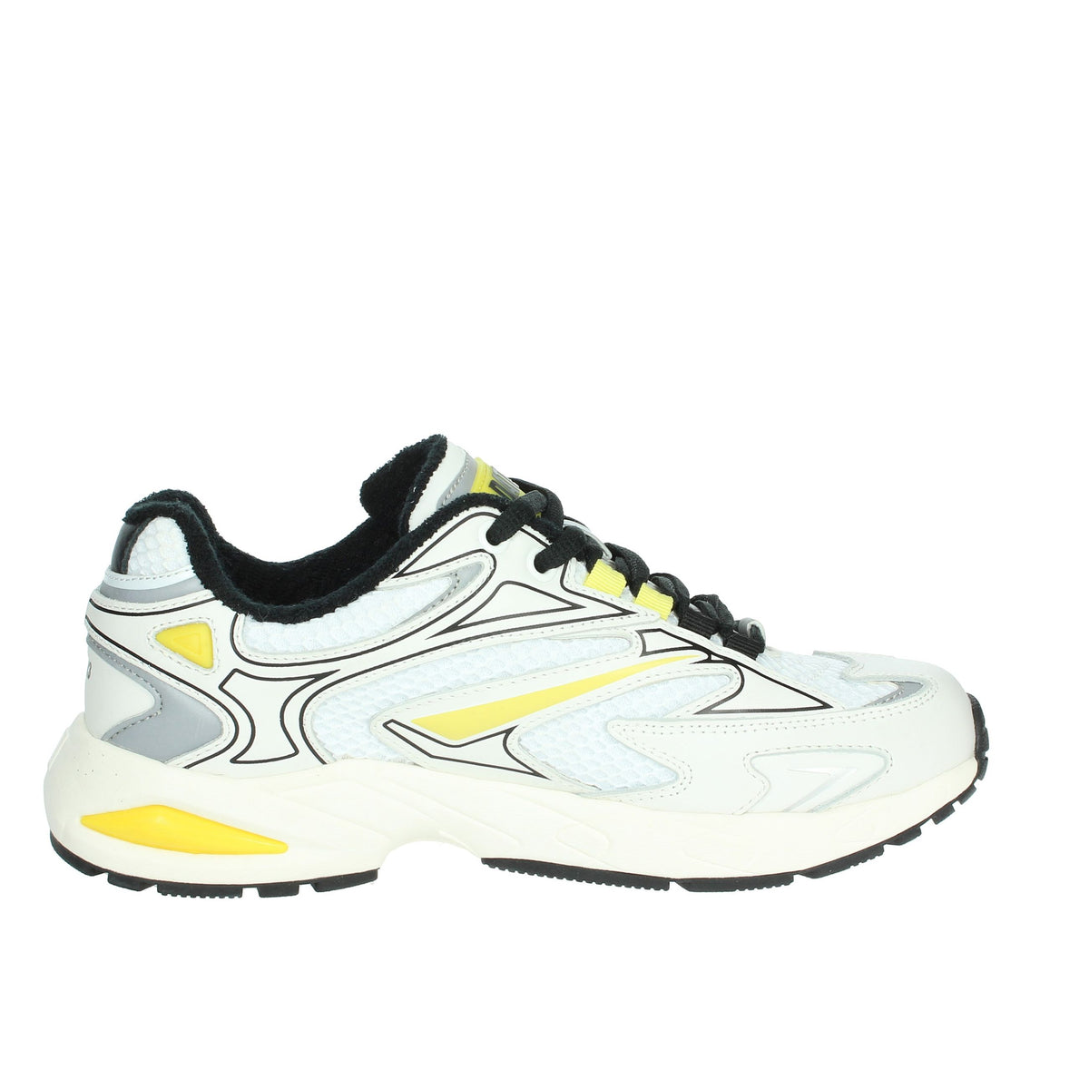 D.A.T.E. Uomo Sneakers bassa M411-SN-NX-HY Bianco/Giallo