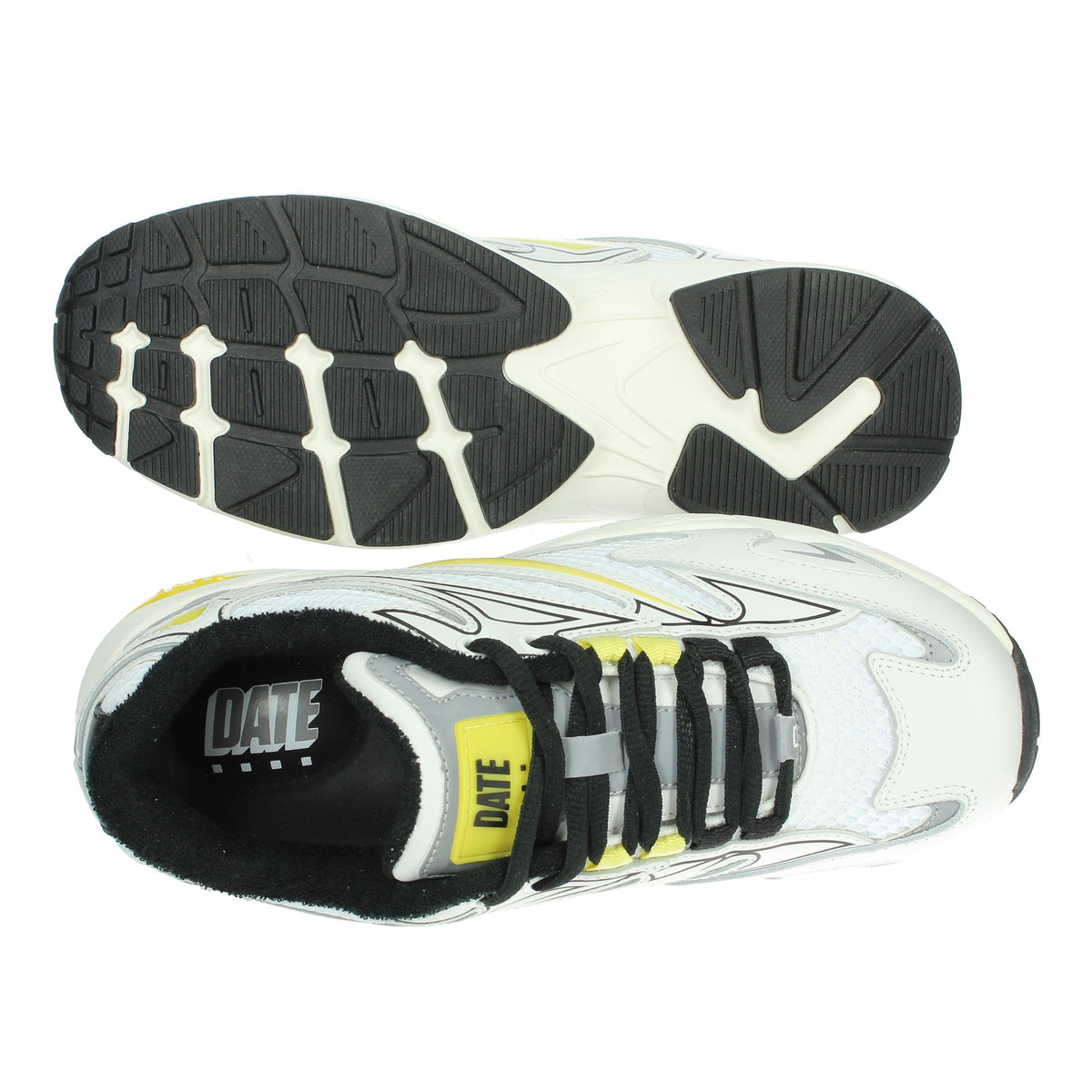 D.A.T.E. Uomo Sneakers bassa M411-SN-NX-HY Bianco/Giallo