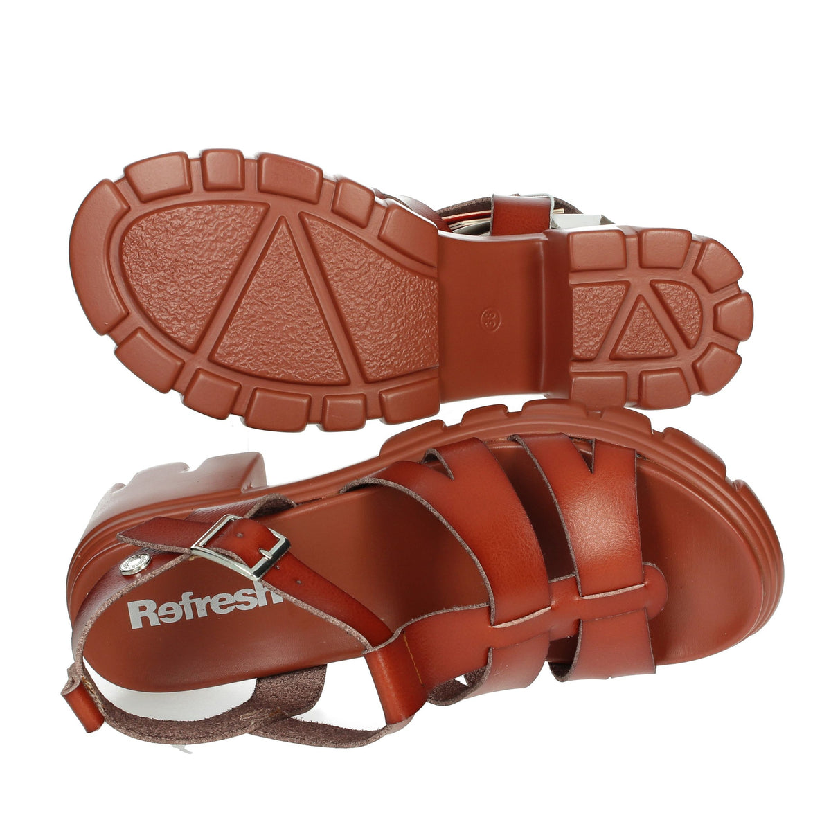 REFRESH Donna Sandali con tacco 170652 Cuoio