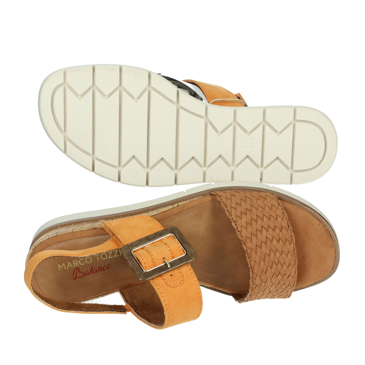 Marco Tozzi Donna Sandali con zeppa 2-28713-44 Arancione
