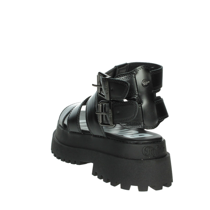 BUFFALO Donna Sandali con zeppa BN16022691 Nero