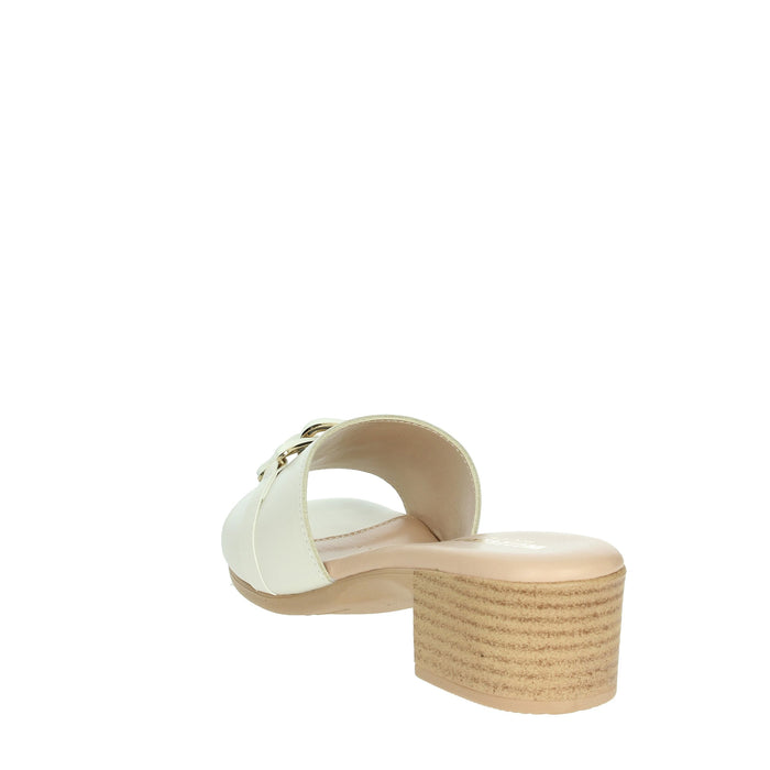 Valleverde Donna Ciabatte con tacco 63010 Beige