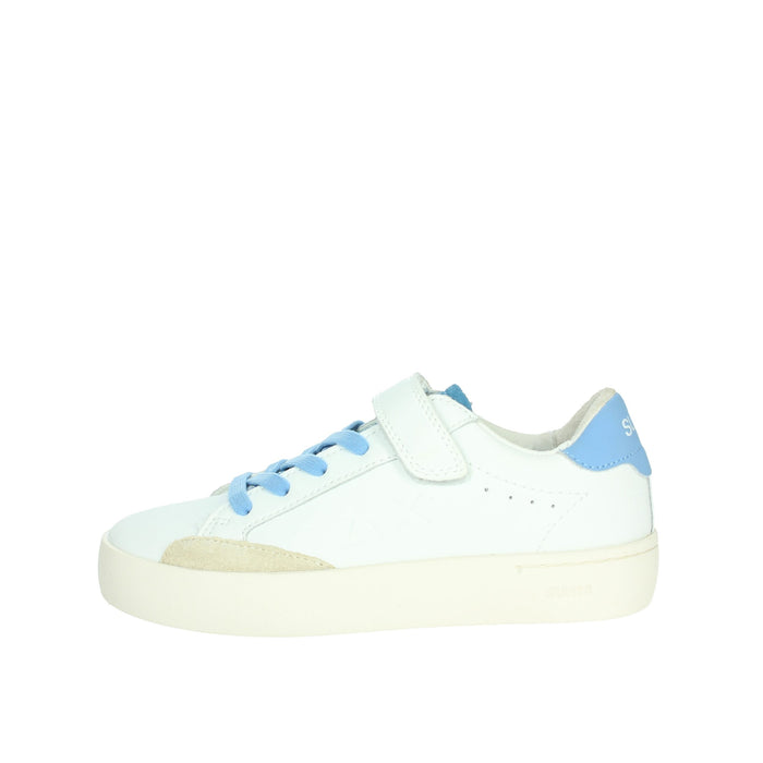 SUN68 Bambini e ragazzi Sneakers bassa Z35340K Bianco/Celeste