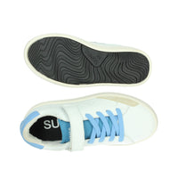 SUN68 Bambini e ragazzi Sneakers bassa Z35340K Bianco/Celeste