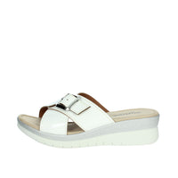 Valleverde Donna Ciabatte con zeppa 52100 Bianco
