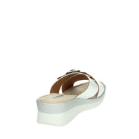Valleverde Donna Ciabatte con zeppa 52100 Bianco