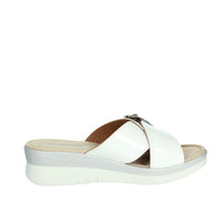 Valleverde Donna Ciabatte con zeppa 52100 Bianco