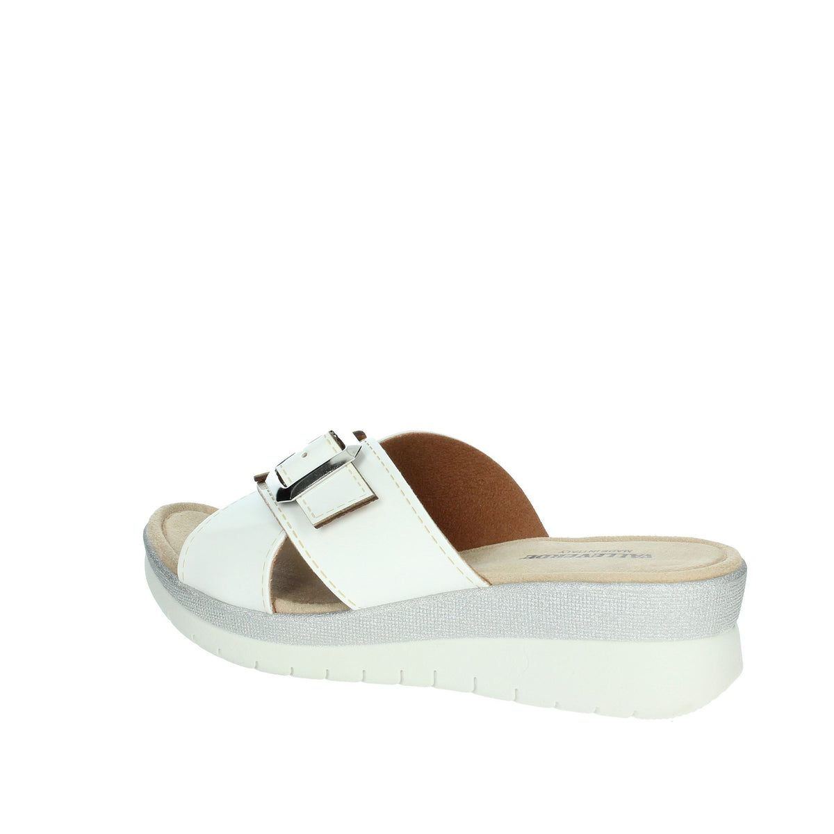Valleverde Donna Ciabatte con zeppa 52100 Bianco