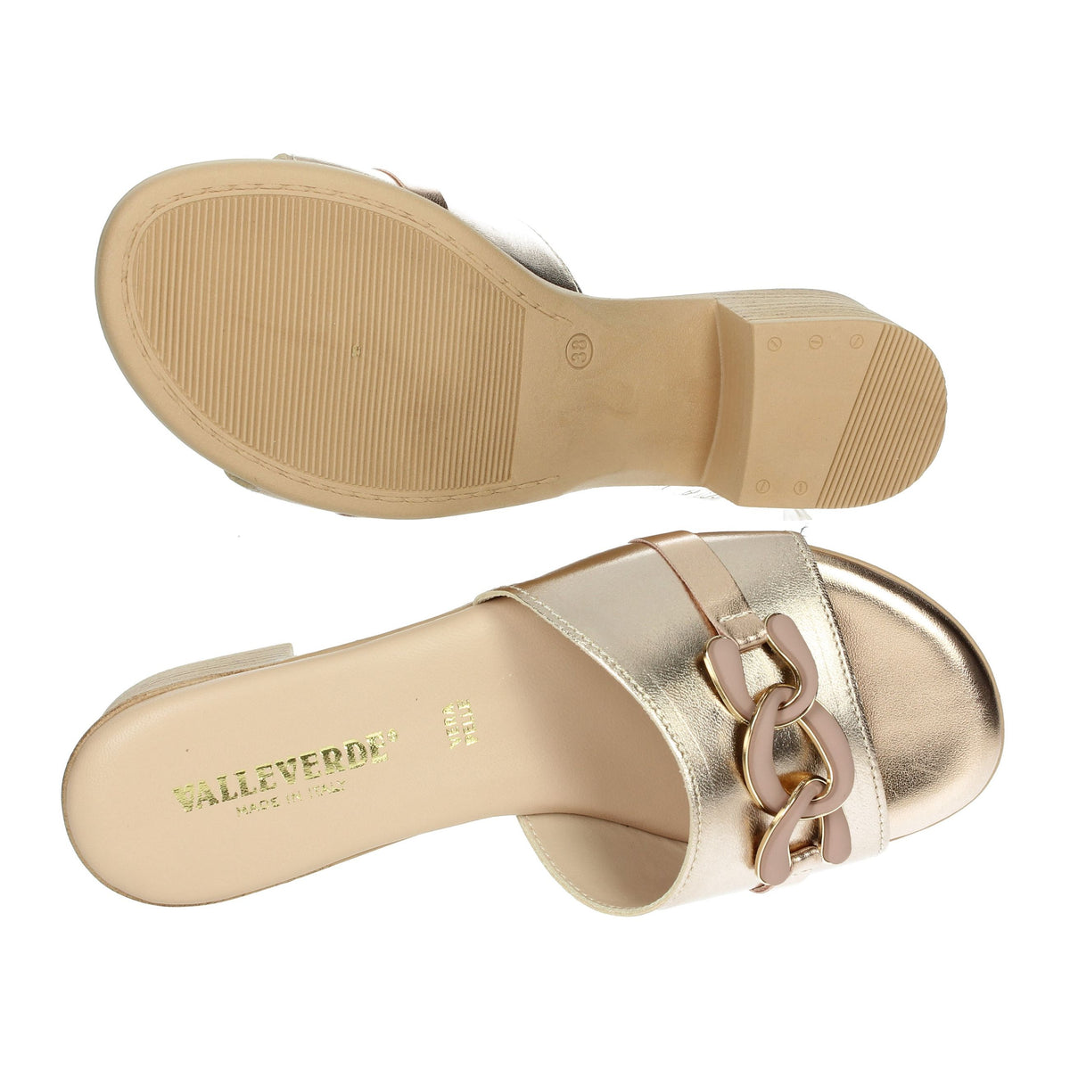 Valleverde Donna Ciabatte con tacco 63010 Rame