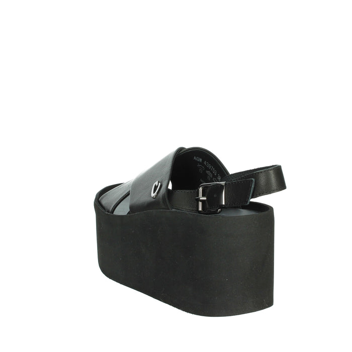 Alberto Guardiani Donna Sandali con zeppa AGW439703 Nero
