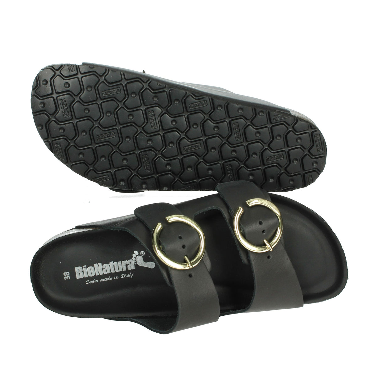 BIONATURA Donna Ciabatte basse 11THESRL-IV-TONR Nero