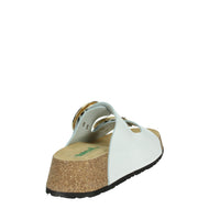 BIONATURA Donna Ciabatte con zeppa A21THESIH-I-BYBC Bianco