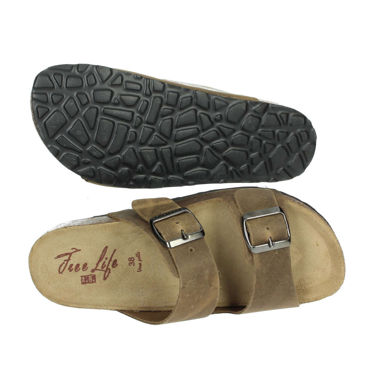FREE LIFE Donna Ciabatte basse 1758FL Taupe