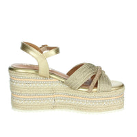 IKAROS Donna Sandali con zeppa P2544 Oro
