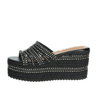 IKAROS Donna Ciabatte con zeppa P2540 Nero