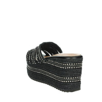 IKAROS Donna Ciabatte con zeppa P2540 Nero