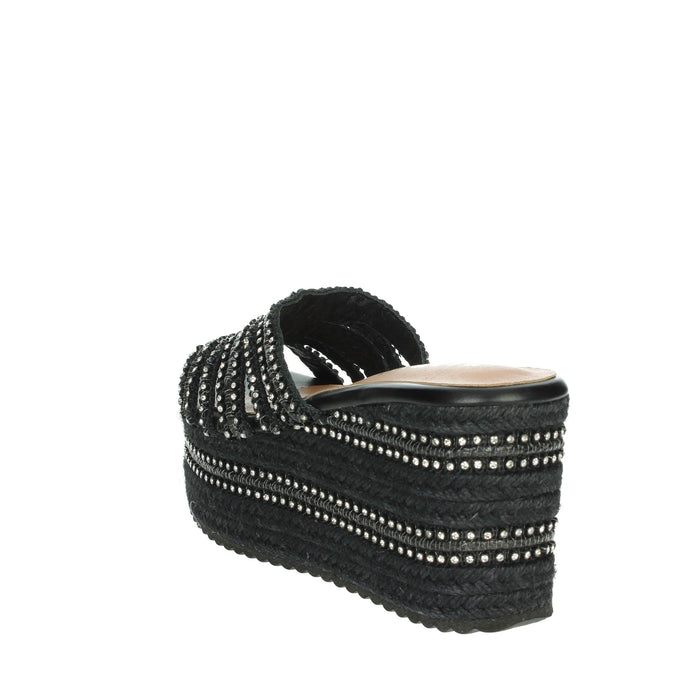 IKAROS Donna Ciabatte con zeppa P2540 Nero