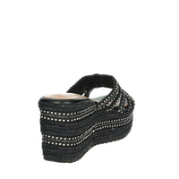 IKAROS Donna Ciabatte con zeppa P2540 Nero