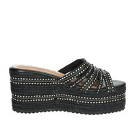 IKAROS Donna Ciabatte con zeppa P2540 Nero