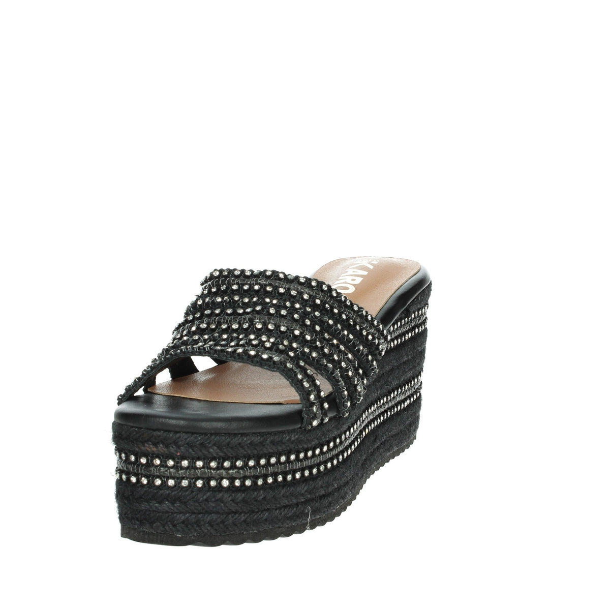 IKAROS Donna Ciabatte con zeppa P2540 Nero