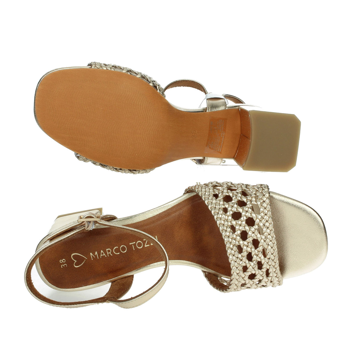 Marco Tozzi Donna Sandali con tacco 2-28382-44 Oro