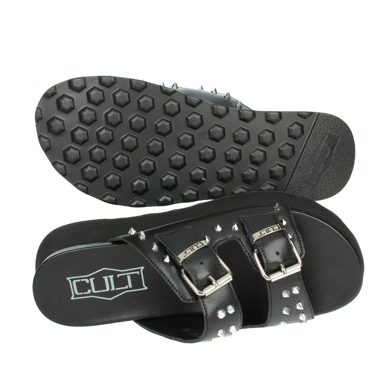 Cult Donna Ciabatte con zeppa CLE104357 Nero
