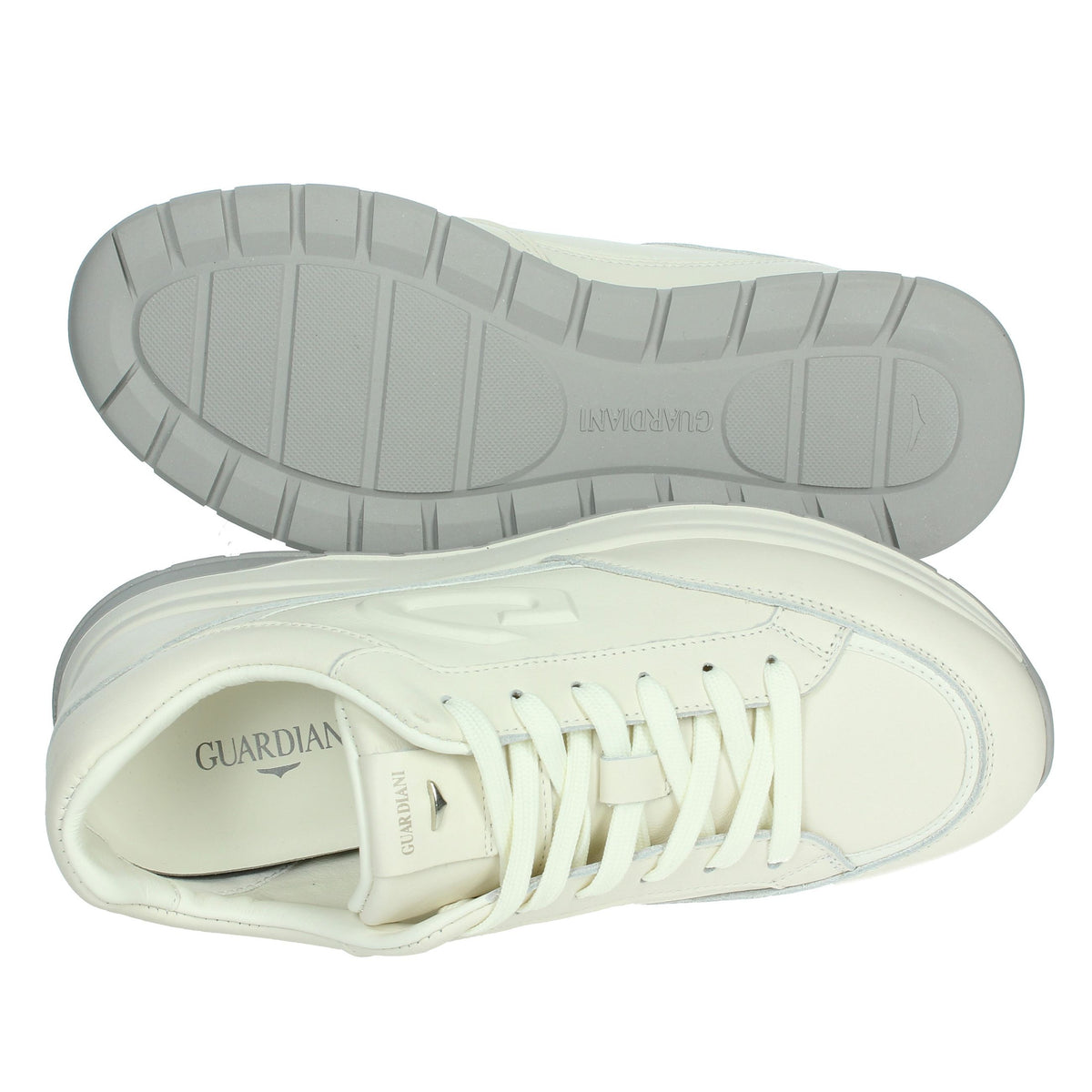 Alberto Guardiani Uomo Sneakers bassa AGM450400 Panna