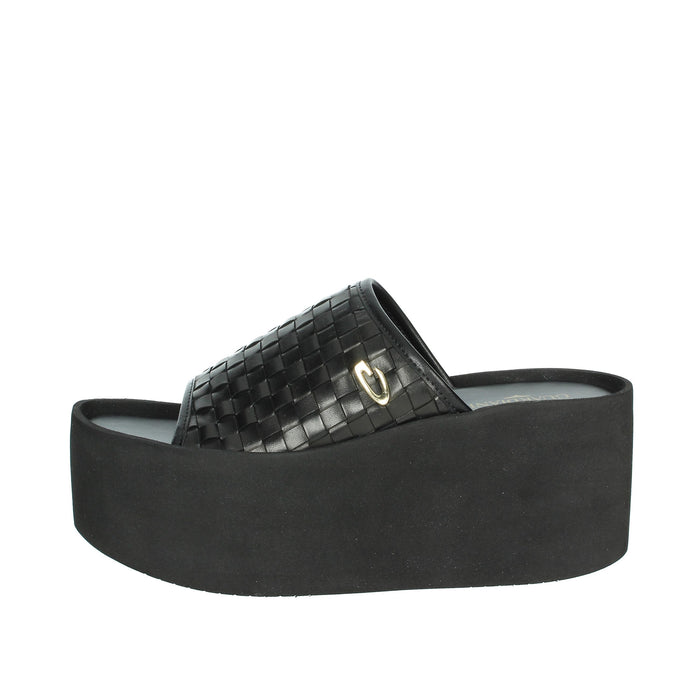 Alberto Guardiani Donna Ciabatte con zeppa AGW439501 Nero
