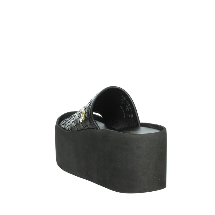 Alberto Guardiani Donna Ciabatte con zeppa AGW439501 Nero