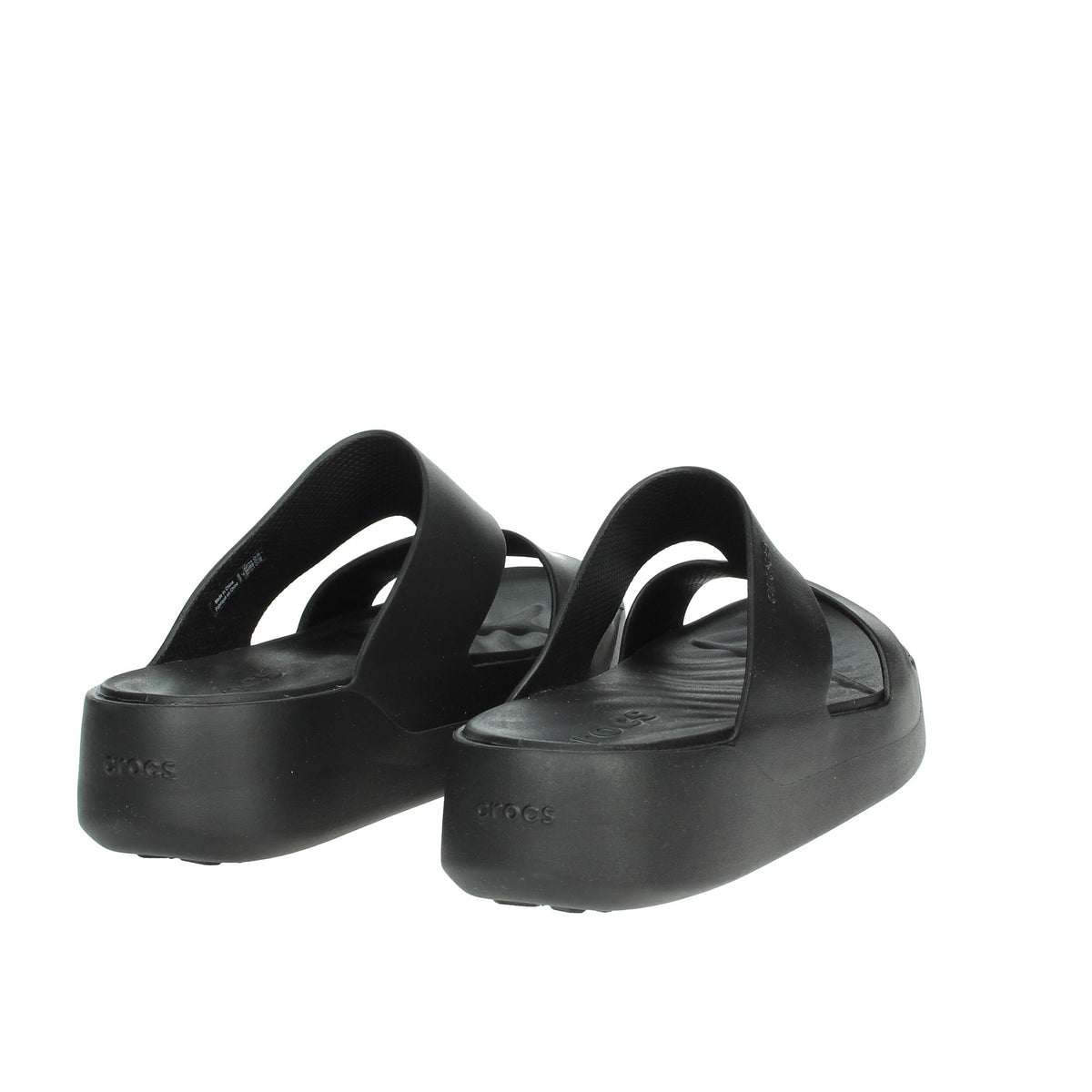 CROCS Donna Ciabatte con zeppa 209409-001 Nero